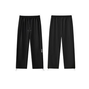 UH华夫格长裤球员休闲宽松堆叠感弯刀束脚裤美式篮球训练针织裤