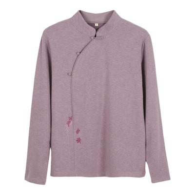 新中式复古刺绣可外穿德绒打底衫