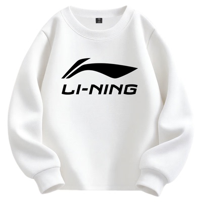李宁儿童T恤青少年加绒加厚长袖