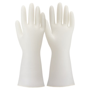 雪莲白丁腈食品级橡胶乳胶手套家务清洁洗碗洗菜洗衣服厨房耐用型