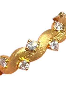 PURE璀璨星河绸缎戒指女小众设计2026新款高颜值轻奢镶钻拉丝工艺