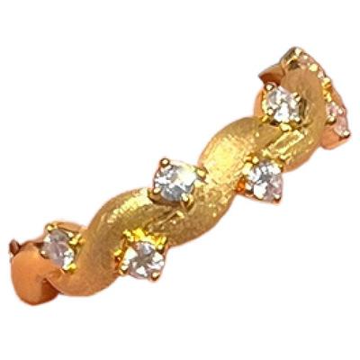 PURE璀璨星河绸缎戒指女小众设计2026新款高颜值轻奢镶钻拉丝工艺