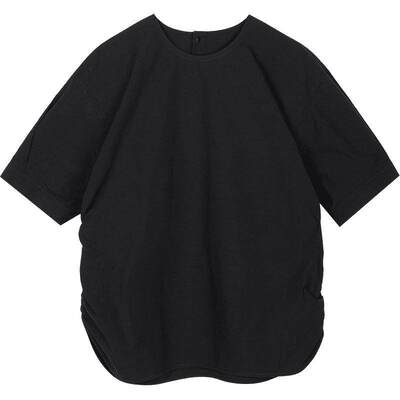 pomme蓬马宽松圆领休闲中袖衬衣