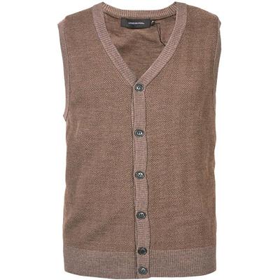 伦敦雾100纯羊毛单排扣开衫背心