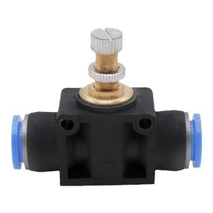 节流阀气动可调气管调节气压调速截流调压SA4/6/8/12管道气阀接头