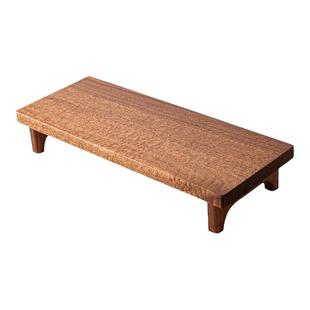 实木桌面电脑显示器增高架台式屏幕底座隔板收纳置物架榉木可定制