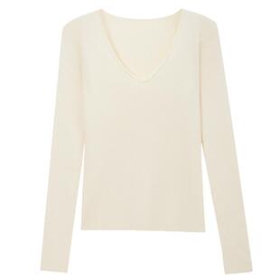 韩版深v领辣妹外穿针织衫女秋冬大码胖mm修身气质打底衫内搭上衣