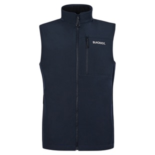 黑冰户外运动马甲男款立领防风耐磨弹力徒步加绒背心坎肩2510