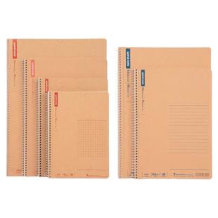 日本maruman满乐文进口线圈牛皮笔记本手帐本子螺旋记事本学生A5