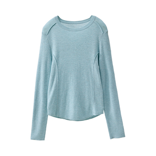 Q21小奶芙纯色修身毛衣女士2025新款秋冬季A类羊绒感可机洗针织衫