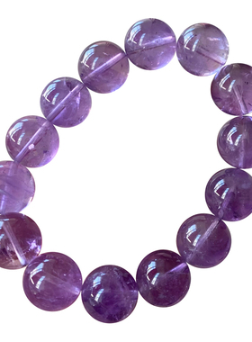 天然玻利维亚紫水晶手链礼物情侣