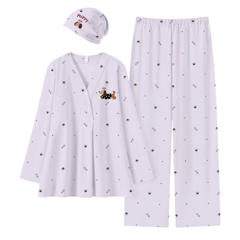 带胸垫月子服a类纯棉3-6月份产妇