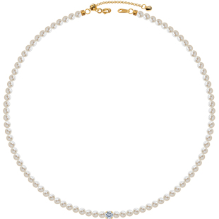 南珠宫小米珠淡水珍珠项链925银优雅简约百搭送老婆女友 C-X125SD