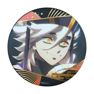 鬼灭之刃童磨烫金吧唧无限城篇场面写触感膜徽章第三弹日谷代餐品