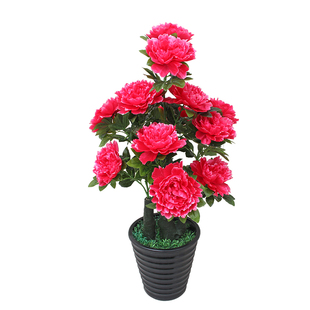 高级感仿真牡丹花高端轻奢假花客厅落地塑料盆景植物盆栽室内装饰