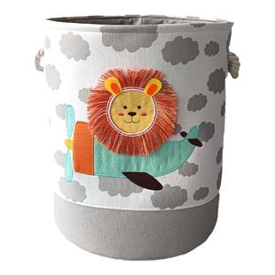 儿童玩具收纳筐布艺加厚宝宝毛绒娃娃收纳篮卡通大容量收纳箱桶