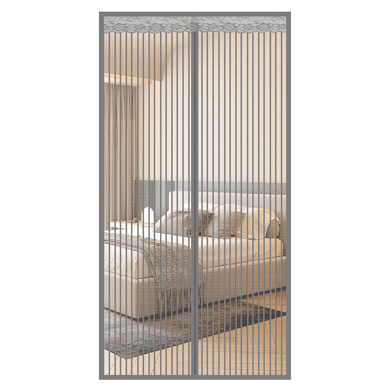 防猫门帘拉链拦猫小狗跑出门隔断纱网家用阳台防蚊档宠物外出纱门