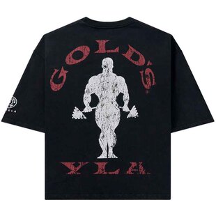 YLA联名GOLDS美式宽松全棉男t恤街头潮流休闲短袖健身锻炼上衣夏