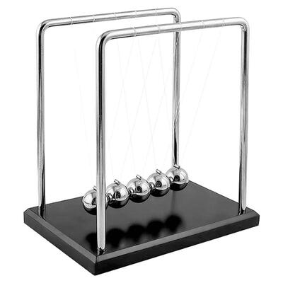 牛顿摆球单摆波实验碰碰球混沌摆碰撞平衡物理桌面办公室解压摆件