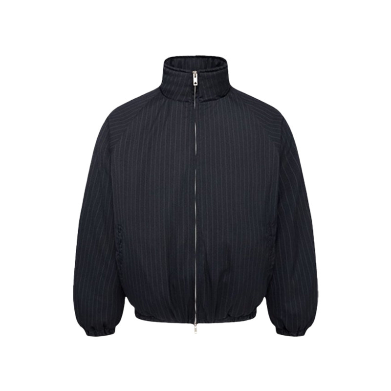 Lidsolo秋冬竖条纹立领棉服外套