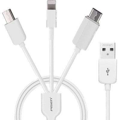 品胜三合一数据线一拖三充电器线