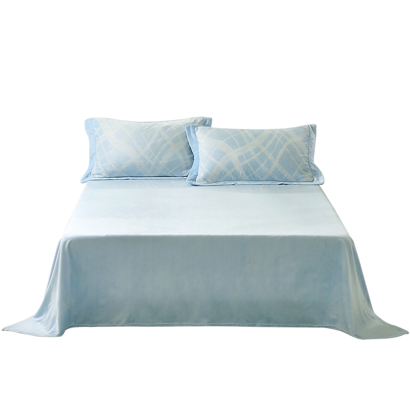 富安娜家纺牛奶绒单件床单聚暖单人加厚暖绒贴夫床单床上用品