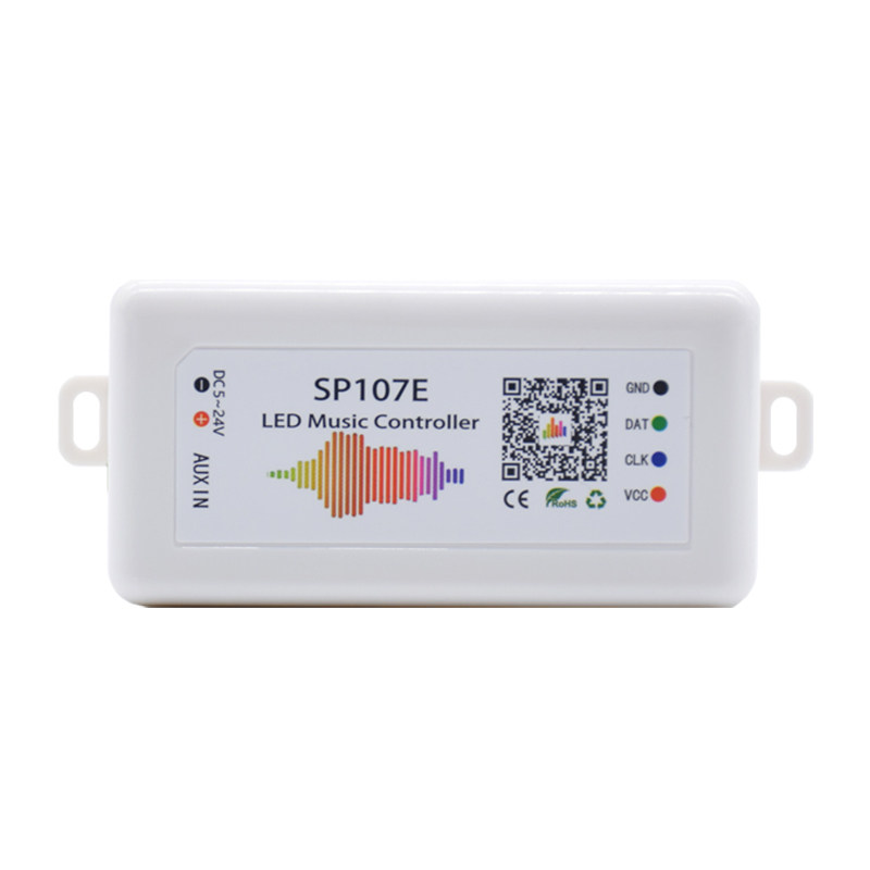 SP107E手机APP蓝牙幻彩智能控制器WS2811RGB音频声控5V-24V控制器