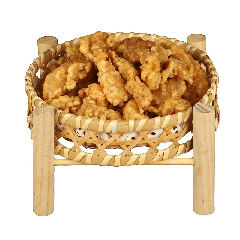 酥肉餐具重庆四川油炸小吃特色个性农家乐火锅竹木竹编筲箕菜盘子