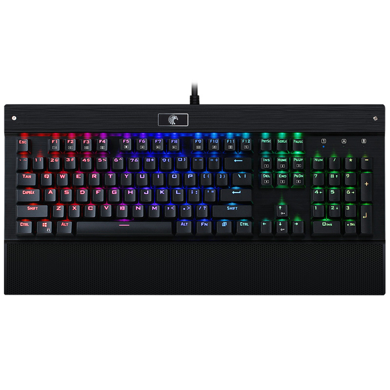 E元素Z77战隼机械键盘青轴104键RGB宏编程电脑笔记本游戏电竞专用