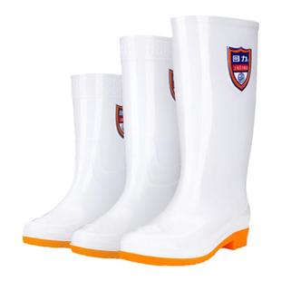 回力白色雨鞋卫生食品专用鞋耐酸碱防滑橡胶套鞋水鞋男款女款工厂