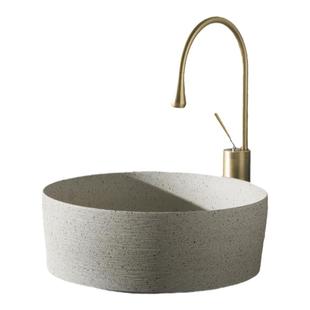 圆形陶瓷台上盆洗手盆高级感小尺寸艺术洗脸盆阳台复古卫生间面盆