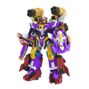 变形联盟3超星普尔达重装机甲四合体变形机器人三玩具之越空勇者2