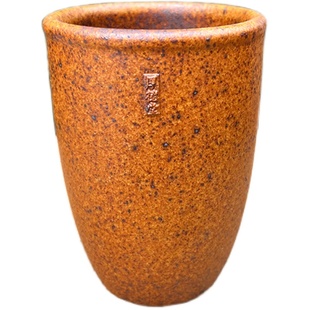 粗瓷水缸杯水瓮杯鎏金釉深胎体小水缸喝茶喝水复古泡茶杯主人杯