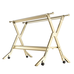 铝合金落地晾衣架折叠挂衣架卧室晾衣杆伸缩户外晒衣晒被杆挂衣架