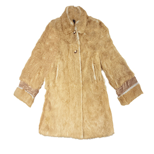 【TR】“小时代 ”进口兔毛中古风简单皮草外套不臃肿2026超火女