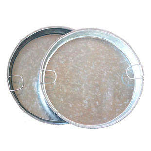 蒸凉皮锣锣面皮罗罗家用蒸做凉皮面皮米皮锣罗锅平底圆形铁皮盘子