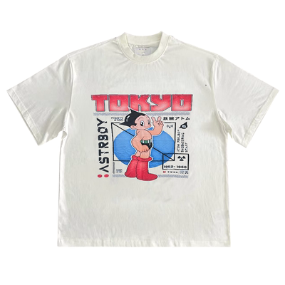 ASTRO BOY铁臂阿童木日系复古怀旧质感vintage古着男女短袖T恤