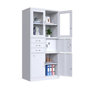 加厚钢制办公室文件柜铁皮柜子档案柜资料柜财务凭证带锁储物书柜