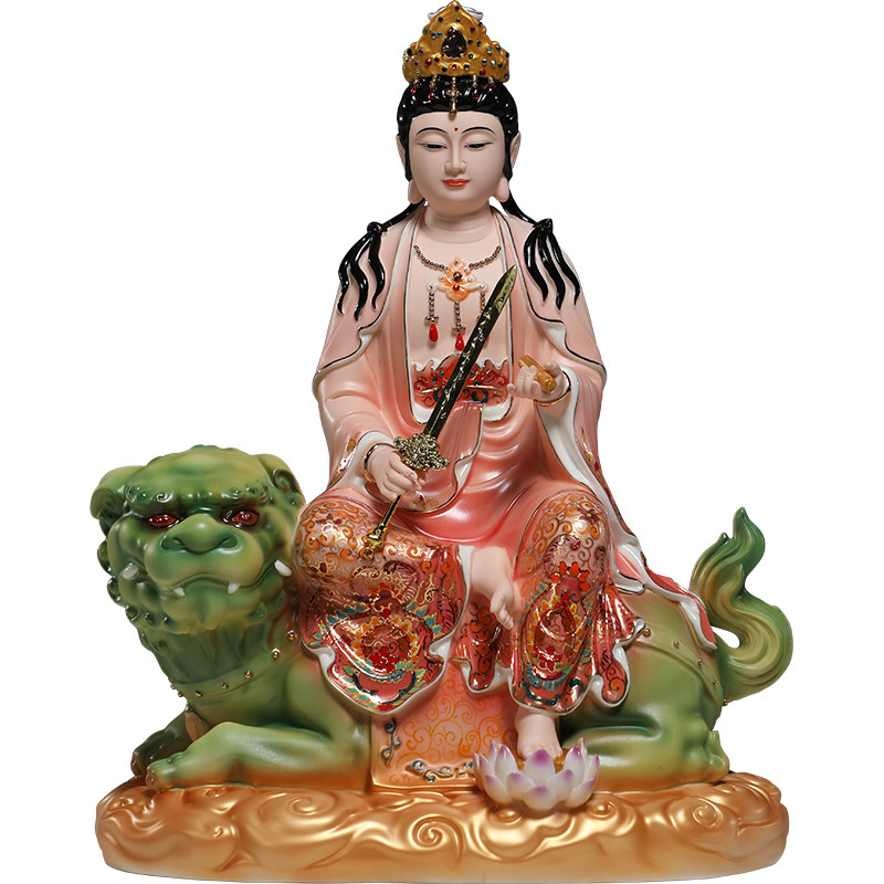 锵锵陶瓷12至20寸文殊普贤神像
