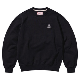 AECA韩国男女春季新款宽松慵懒时尚休闲四叶草长袖卫衣MUSINSA