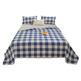 纯棉床盖双面全棉榻榻米绗缝床单单件三件套2025新款四季通用高级