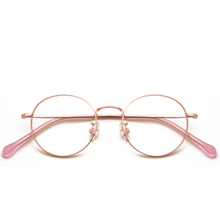 小镜框纯钛丹阳小圆框复古小脸适合脸小的近视眼镜框女超轻防蓝光