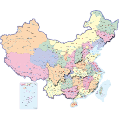 qicho办公室是LED灯光画中国地图