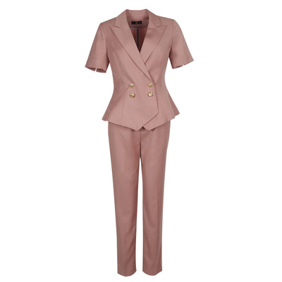 夏女士西装套裤时尚显瘦