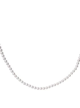 施家正圆珍珠项链女款轻奢锁骨链