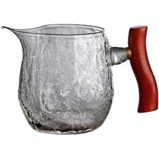 加厚玻璃公道杯茶漏一体带过滤分茶器茶滤套装带手柄耐热公杯茶具