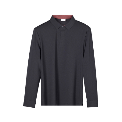 秋季男士新款长袖polo衫男暗扣高级翻领polo衫男2025新款t恤GT18