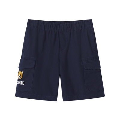 Moschino/莫斯奇诺  儿童泰迪熊Teddy Patch帆布百慕大短裤
