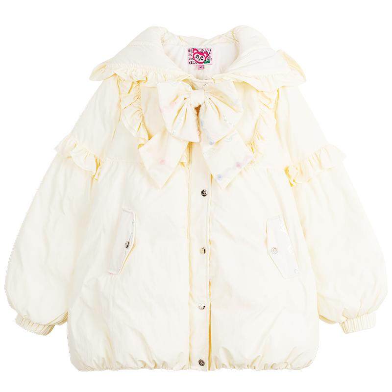 凯莉欧斗篷型麋鹿连帽甜系棉服