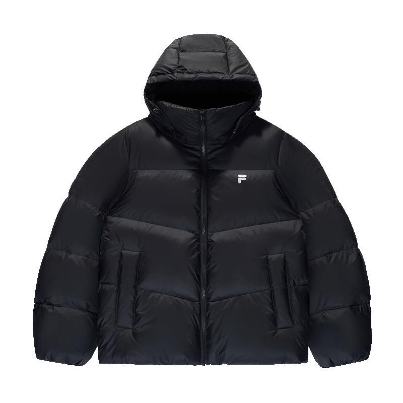 FILA FUSION斐乐潮牌女羽绒服官方冬季新款多彩宽松保暖连帽外套